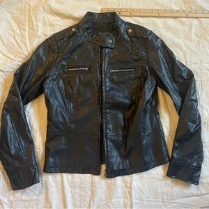 Black Faux Leather Jacket Women’s